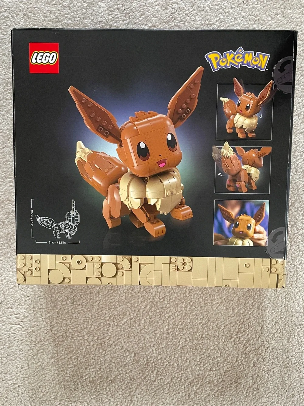 Lego Eevee Buildable Figure - Brown Tan Gold